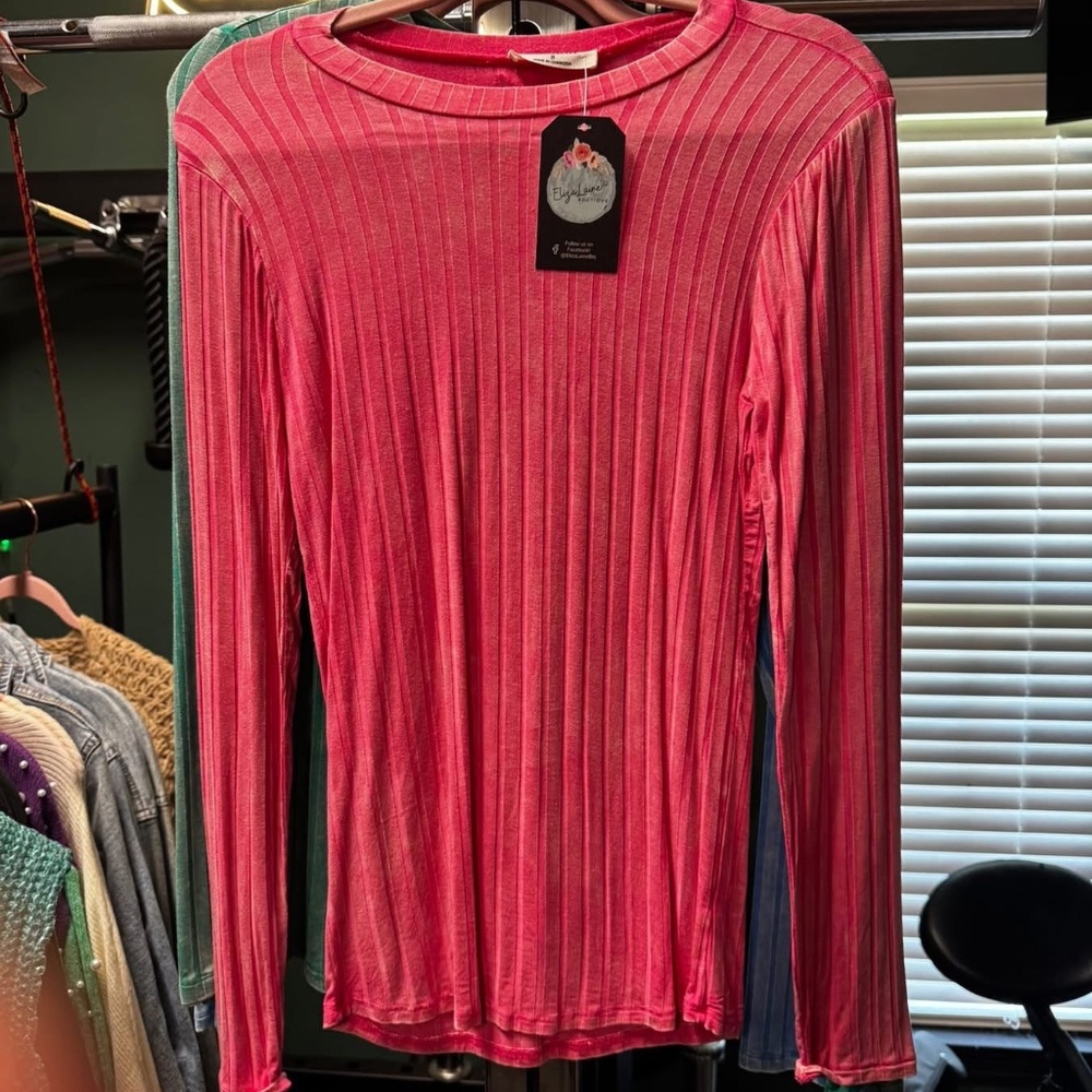 Elegant Pink Long Sleeve Top